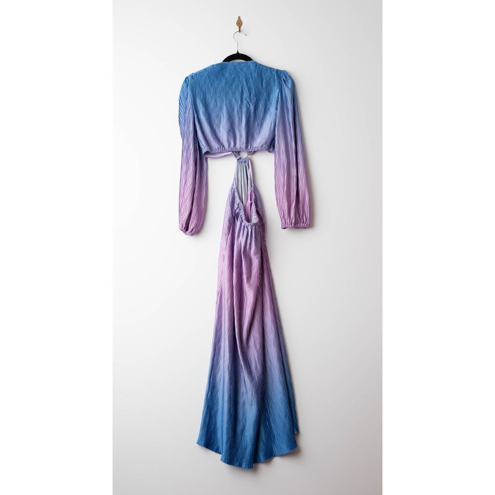 SIMKHAI Jaelynn Ombre Purple Ombre Satin Dress - Picture 6 of 11